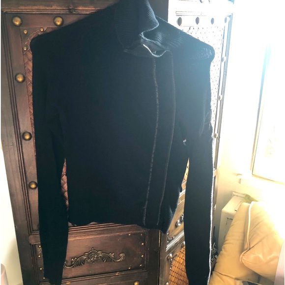 AX turtle neck snap closure cardigan - Picture 1 of 15